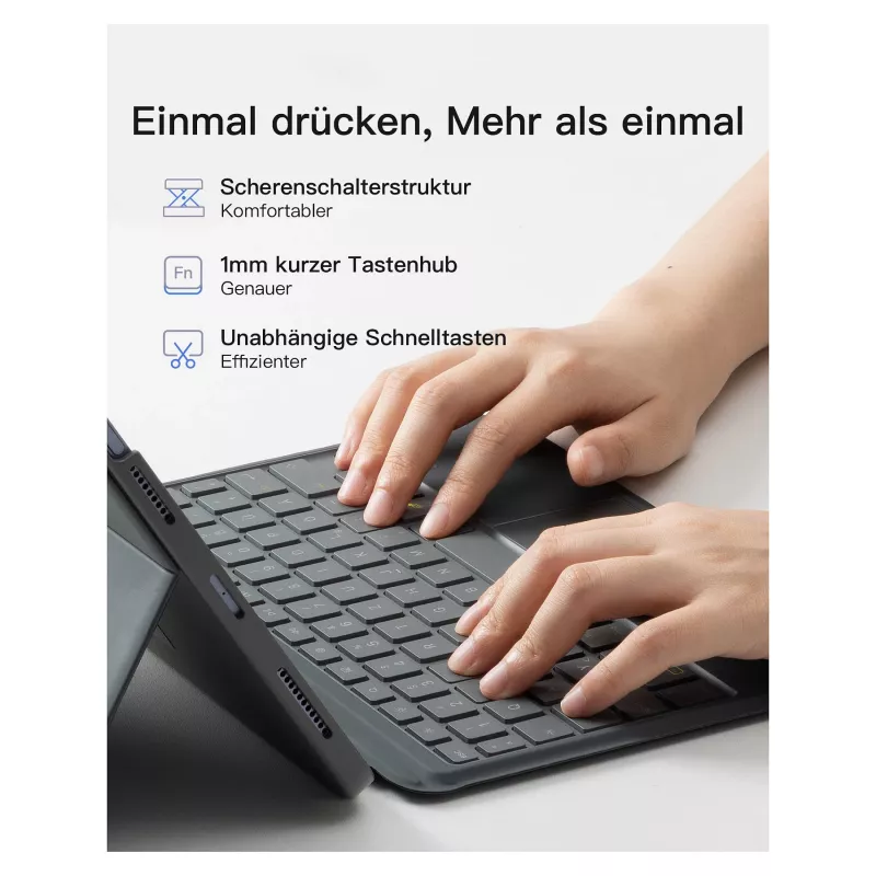 inateck Keyboard iPad 11 iPad 10th Gen. Com. QWERTZ gray