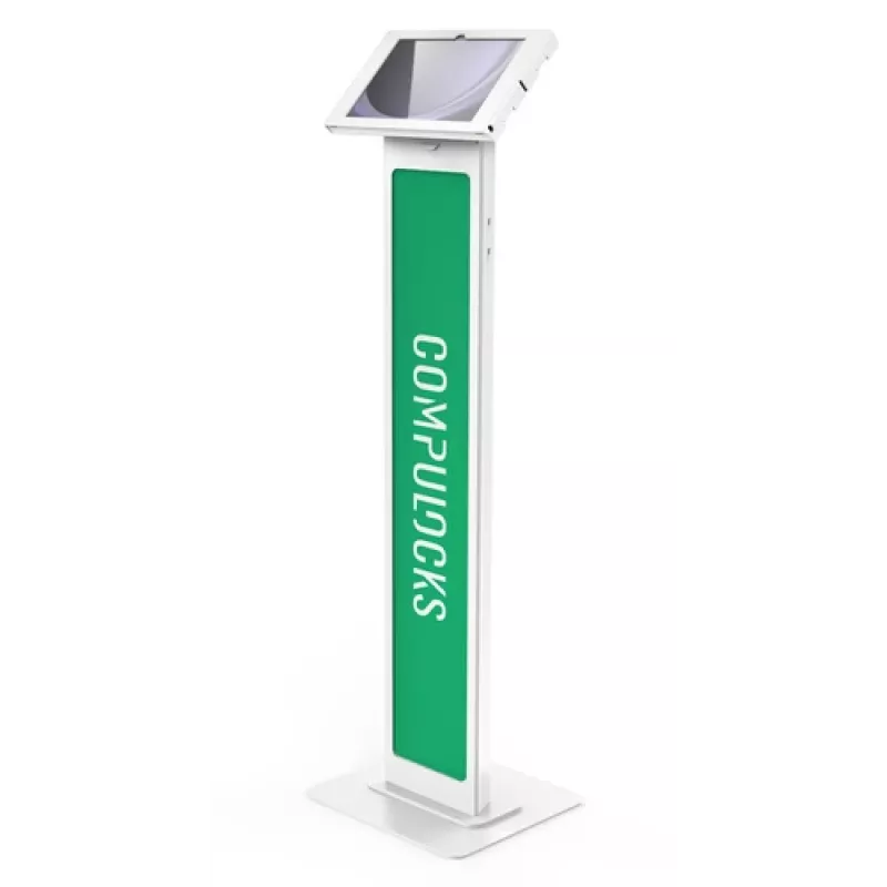 Floor stand enclosure for Galaxy Tab A9+ by Compulocks — Apex brandable with mounting kit