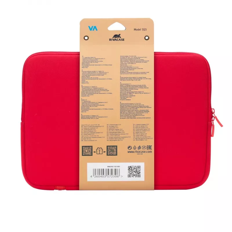 Sleeve case Rivacase 5123 33.8 cm (13.3 inch) Red