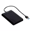 HDD/SSD enclosure Unitek Y-3036, 2.5 inch SATA III, USB 3.2 Gen 1 (5 Gbit/s), UASP, integrated USB-A cable, black