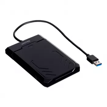 HDD/SSD enclosure Unitek Y-3036, 2.5 inch SATA III, USB 3.2 Gen 1 (5 Gbit/s), UASP, integrated USB-A cable, black