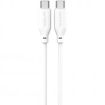 4smarts USB-C / USB-C Silicone-Cable High Flex 60W 1,5m White
