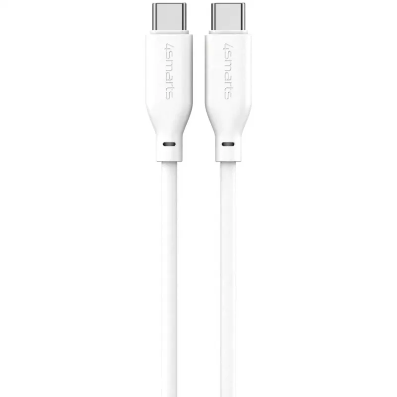 4smarts USB-C / USB-C Silicone-Cable High Flex 60W 1,5m White