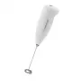 Handheld electric milk frother ESPERANZA EKF001W — white, stainless steel whisk, battery (AA), 215 mm