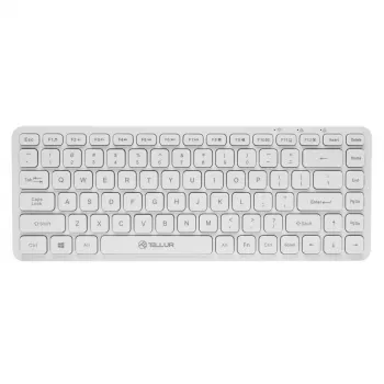 Wireless keyboard Tellur TLL491241 Mini White — compact layout, wireless connection