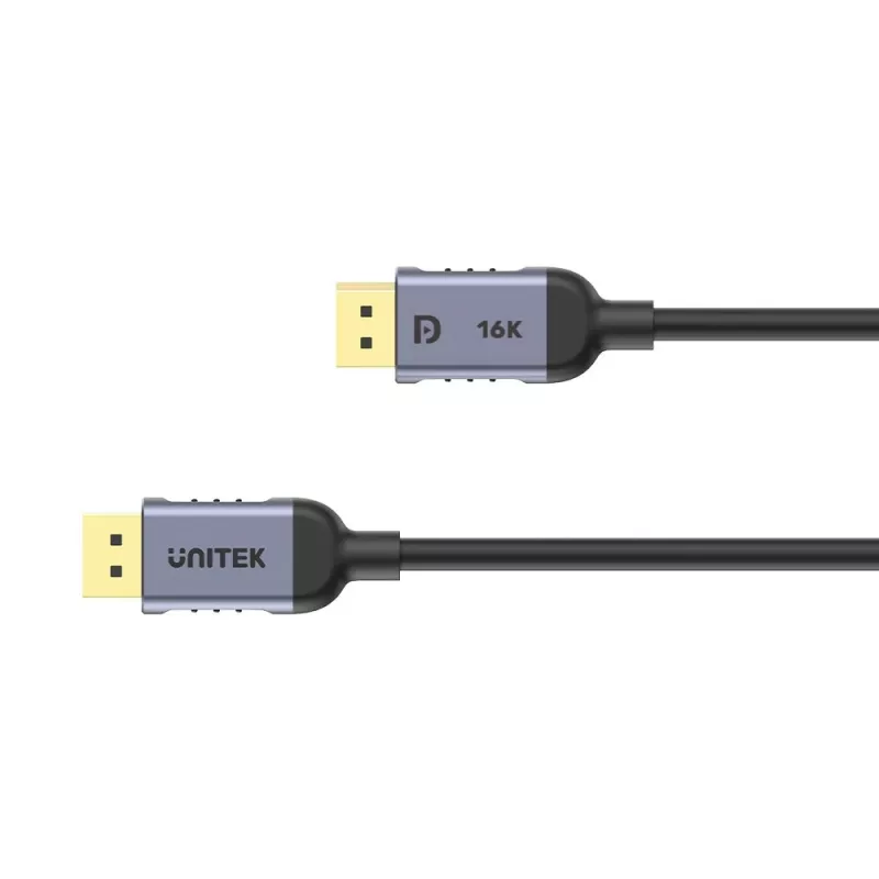Unitek C1626GY01-1.5M DisplayPort 2.1 cable, 8K@120Hz, 1.5 m, Black/Grey