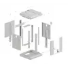 Lanberg WF11-3309-10S 9U Wall-Mount Rack Cabinet 10 inch 300x300 Grey Glass Door