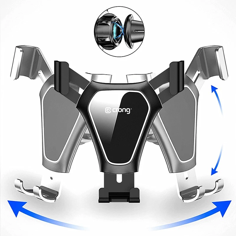 Car holder Crong CRG-CH4-BLK for smartphones — adjustable compact design