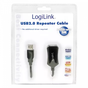 LogiLink USB 2.0 Repeater Cable - 5.0m USB Cable 5 M USB a