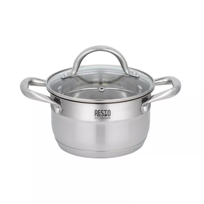 Round Stainless Steel Pot Resto Kitchenware Libra 1.9 L