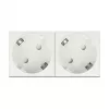 Socket outlet CEE 7/3 DELOCK Easy 45 — 250 V, 16 A, 4000 W, white, ABS/PC, 90×45×40 mm
