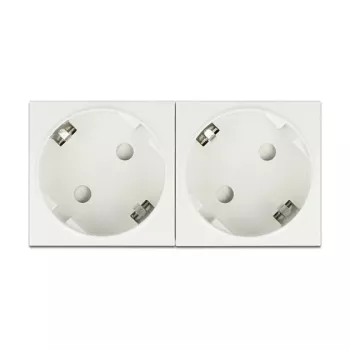 Socket outlet CEE 7/3 DELOCK Easy 45 — 250 V, 16 A, 4000 W, white, ABS/PC, 90×45×40 mm