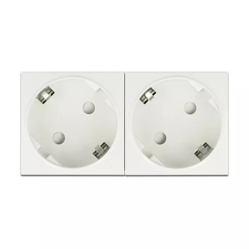 Socket outlet CEE 7/3 DELOCK Easy 45 — 250 V, 16 A, 4000 W, white, ABS/PC, 90×45×40 mm