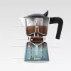 Moka pot Maestro MR-1658-3 — aluminium stovetop coffee maker, 3 cups (0.15 L), black, hinged lid