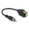 DeLOCK Cable RCA male to Terminal Block Adapter with push button 15 cm