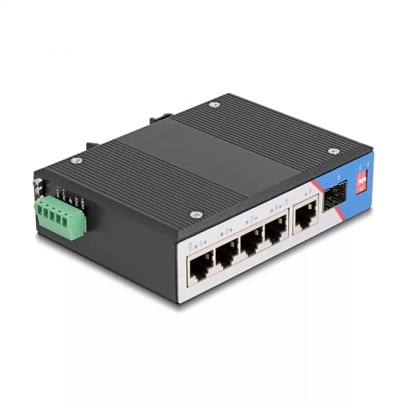 Network switch DELOCK 80164 4-Port Gigabit PoE with 1 Uplink RJ45 port