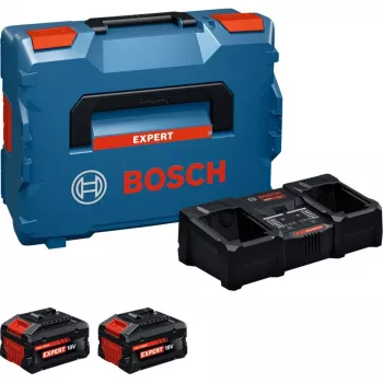 Bosch EXPERT 18V starter set with 2 batteries and charger in L-BOXX