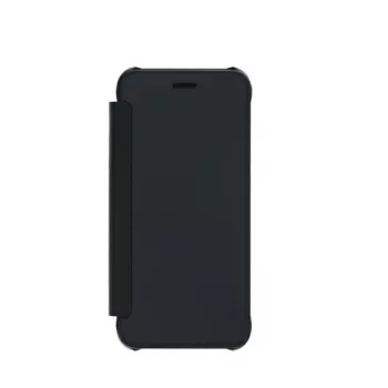 Phone wallet case Tellur for iPhone 8 — synthetic leather, black, with mirror