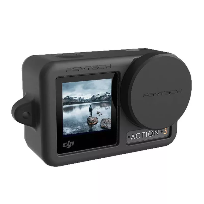 Camera Case PGYTECH OSMO ACTION 3 Silicone Rubber Case Black