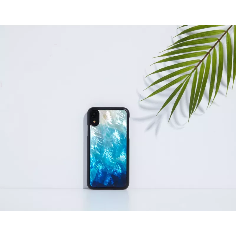 Smartphone case iKins for iPhone XR — blue lake outer, black inner