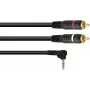 Adapter Cable Omnitronic 3.5mm Jack to 2xRCA 90° 1.5 m (model 30225010)