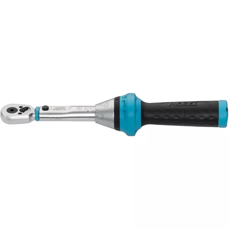 Torque Wrench 5107B-3CT for Bits, 1/4 (Blue/black, reversible ratchet)