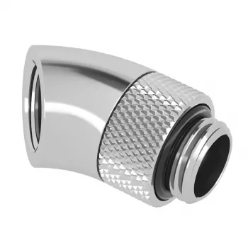 Barrow 45° Rotatable Adapter G1/4 Male to G1/4 Female, Silver, Model TWT45-B01 s