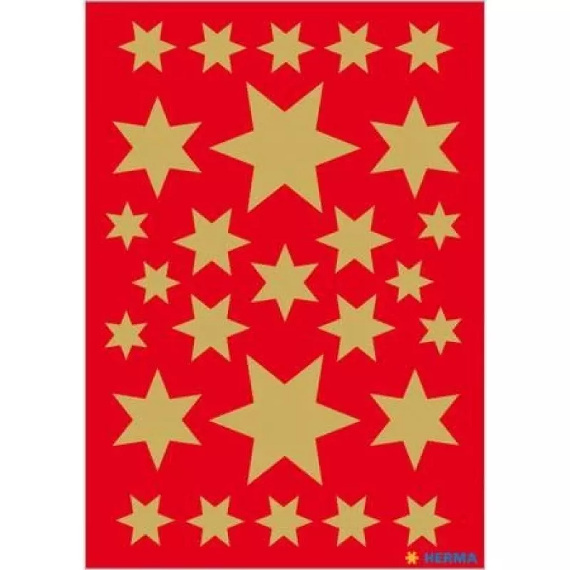 Stickers 6-pointed stars HERMA 3927