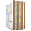 Sharkoon REBEL C70G RGB Full Tower White, Wood