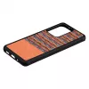 Phone case man and wood for Samsung Galaxy S20 Ultra — brown check with black trim