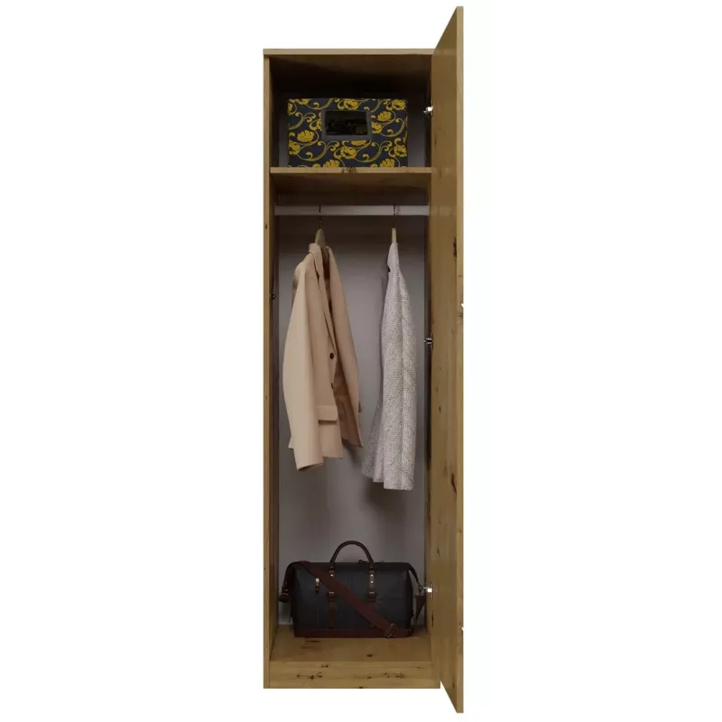 Topeshop SD-50 ARTISAN KPL bedroom wardrobe/closet 5 shelves 1 door(s) Oak