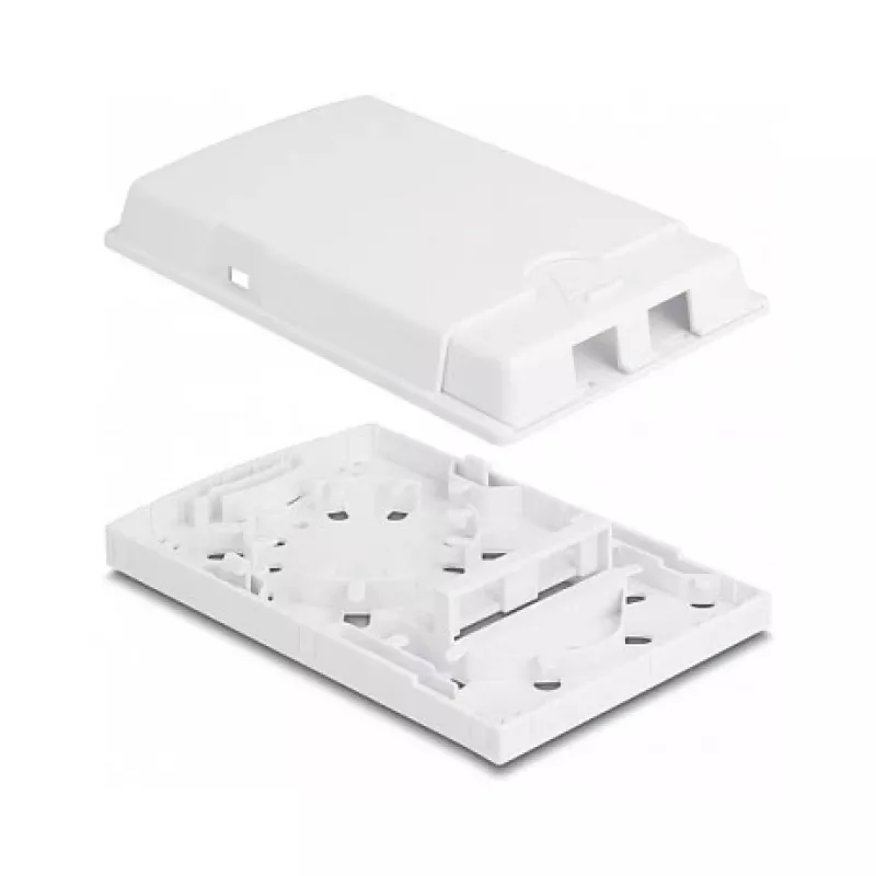 DeLOCK Optical Fiber Connection Box 2 x SC Simplex LC Duplex White