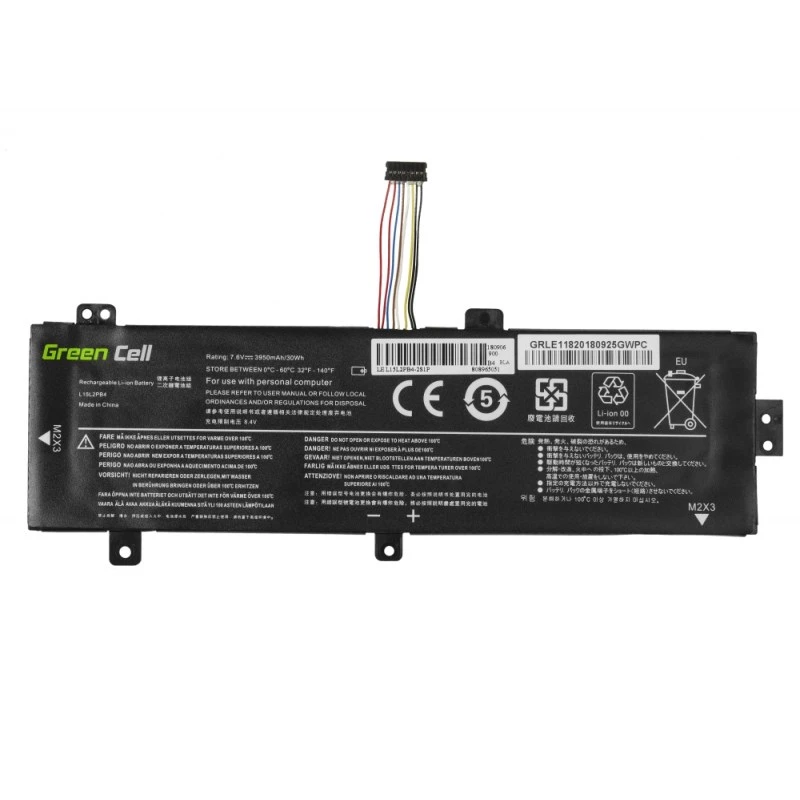 Battery Green Cell LE118 for Lenovo Ideapad 310-15 (7.6V, 3500mAh, 4-cell, LiPo, black)