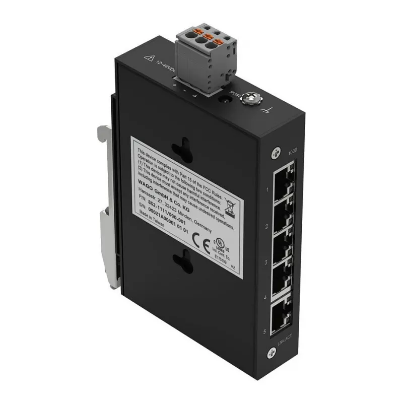 WAGO 852-1111/000-001 Industrial-ECO-Switch, 5 Ports 1000
