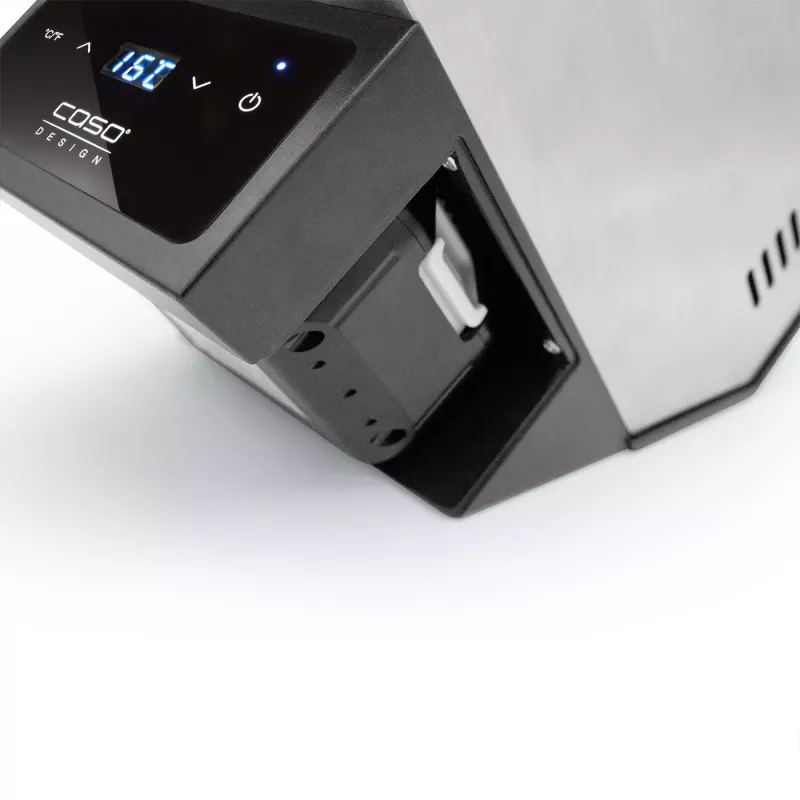 Caso | Wine Cooler | WineCase Deluxe Stainless Steel | Bottles capacity 1 | Black/Silver