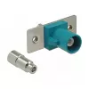 Coaxial connector DELOCK 89826 — FAKRA Z male, gold-plated contacts, 21.2×24×7.5 mm