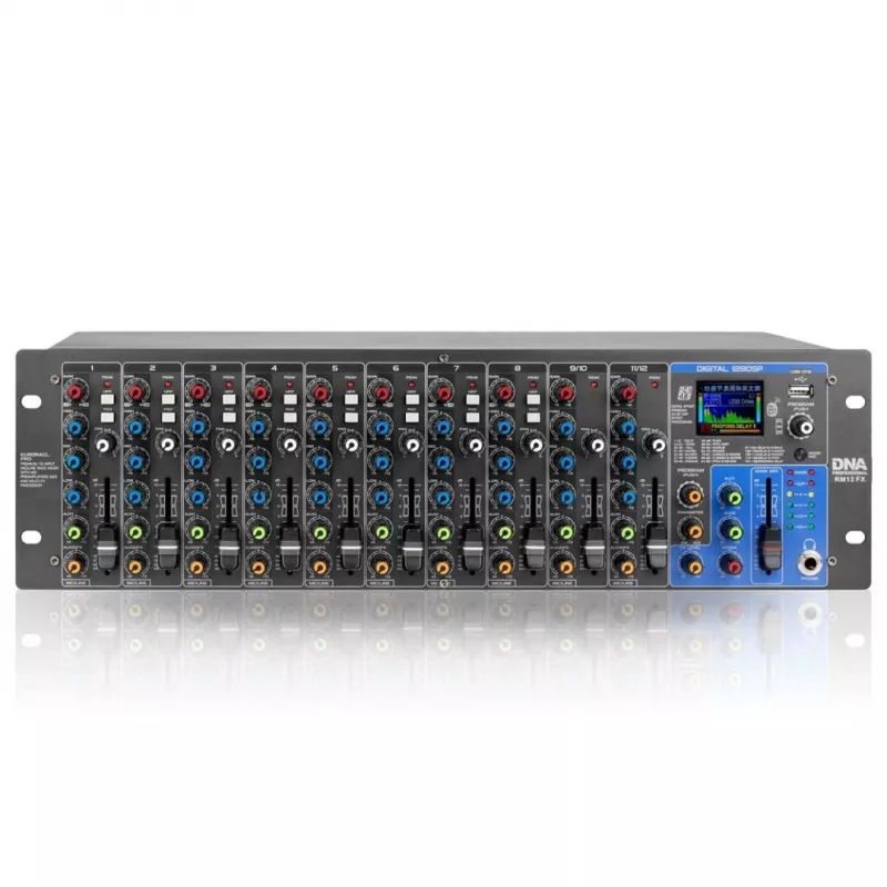 RM12 FX - Mixer analogue with Bluetooth DSP EQ MP3 Phantom, 12 channels
