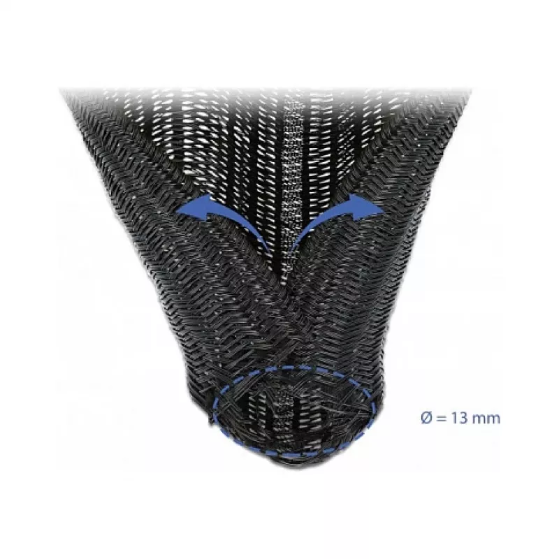 Braided Sleeving DeLOCK 18909 5 m x 13 mm black