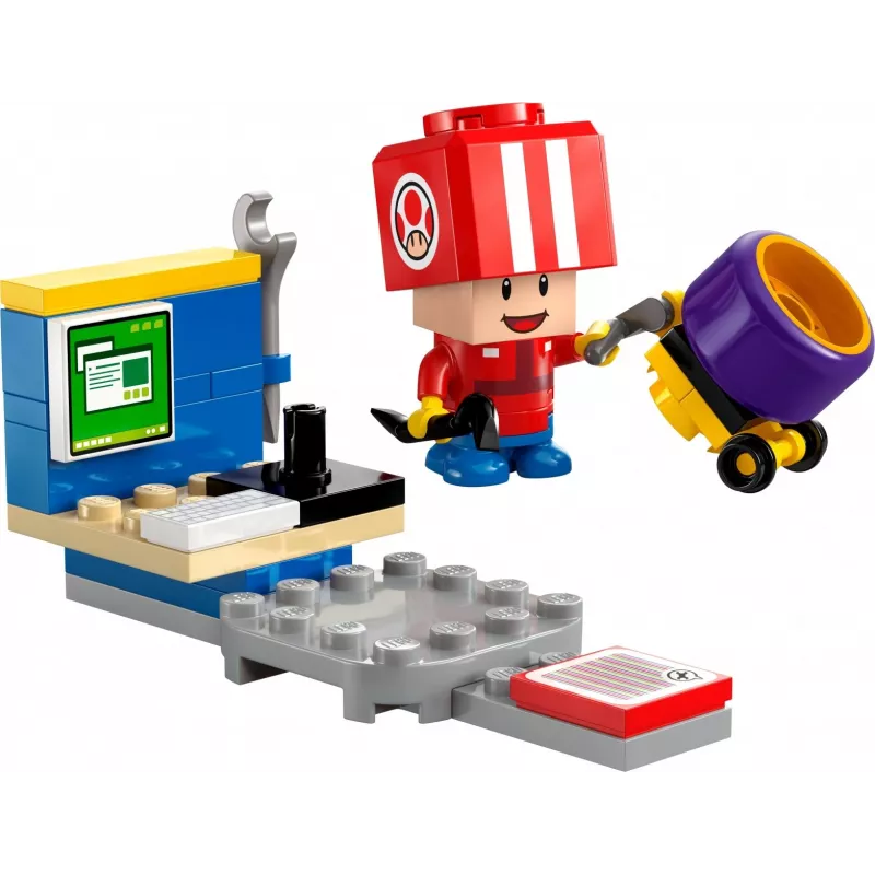 Construction toy LEGO Mario Kart Toad Pit Crew polybag 30702 small set minifigure accessory