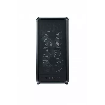PC Midi Tower Cooler Master MasterFrame 500 Mesh — Black with Transparent Side, supports ATX/EATX, 2x200mm front, 1x120mm rear
