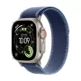 Apple Watch Ultra 3 GPS + Cellular 49mm Natural Titanium Case with Blue/Bright Blue Trail Loop - S/M | Apple