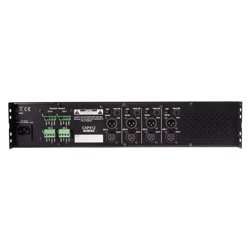 AUDAC CAP412 audio amplifier 4.0 channels 480W Class D Black