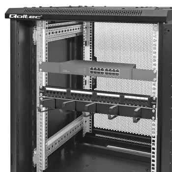 Cable organizer QOLTEC 54515 1U for 19-inch racks