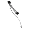 Kolink 3-pin Fan Power to 2×4-pin Molex Adapter, 245 mm, black