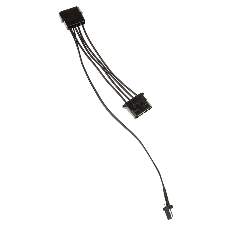 Kolink 3-pin Fan Power to 2×4-pin Molex Adapter, 245 mm, black