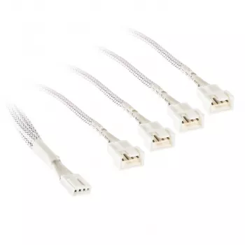 Kolink 1-4 PWM Lüfter Splitterkabel - 35cm, geflochten, weiß (PGW-AC-KOL-161)