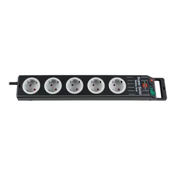 Power Extension Brennenstuhl 1153380115 2.5m 5 AC Outlets Black Grey
