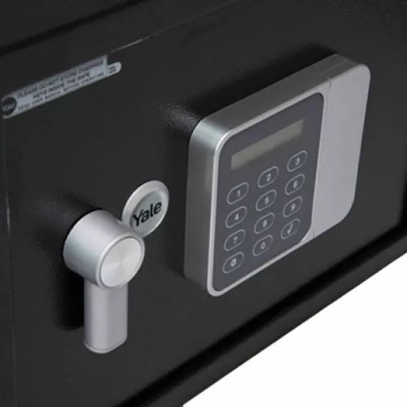 Freestanding safe Yale YSG/200/DB2 — steel, combination lock, 8.6 L, 310×200×200 mm, black