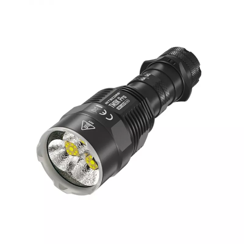 Hand flashlight Nitecore TM9K PRO — 9900 lm, USB-rechargeable, IP68, 133 mm, 227 g, aluminium, black