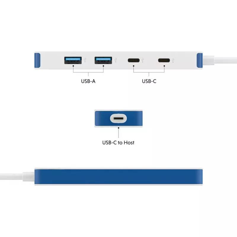 USB-C Hub HYPER HyperDrive Flex HD5200BUGL — 4 ports, blue